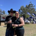 Trent _ Rebecca from Dapto enjoying a beverage after their helicopter ride with TouchDown